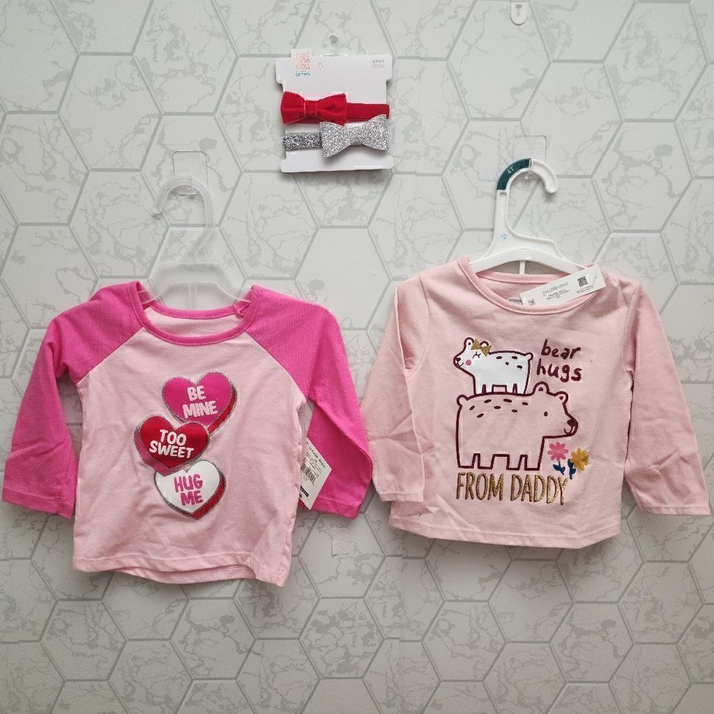 New Baby girl Valentine's Day Bundle, Size 12 months.